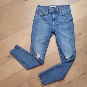 Madewell Jeans Women's sz 28 9" Mid Rise Skinny Leg Denim Jeans
